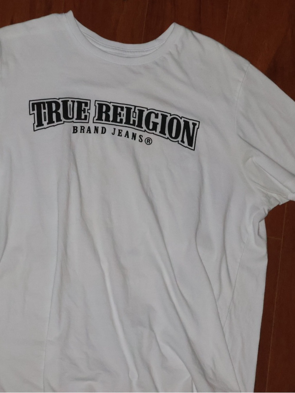 True Religion White T-Shirt with Black Logo